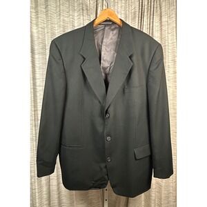 Dario di Napoli Firenze Italy Mens Blazer Suit Jacket Black 48L